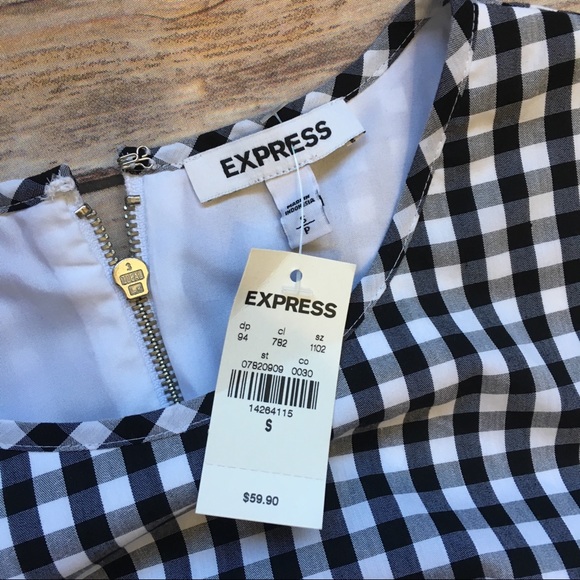 Express • Gingham Cut Out Dress - Picture 3 of 8